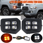 Fog lights 4-Eyes DRL LED Double Turn Signal for 2016-2023 for Toyota Tacoma