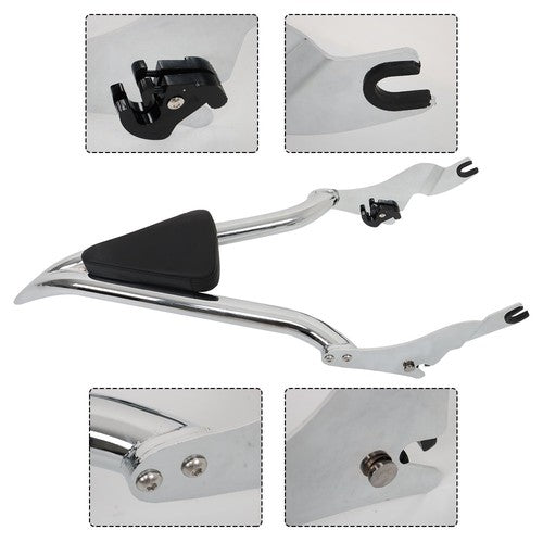 For CVO Touring Road King Glide Street Chrome 22'' Backrest Sissy Bar New