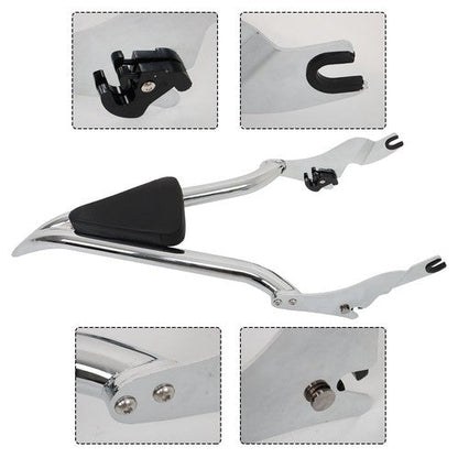 For CVO Touring Road King Glide Street Chrome 22'' Backrest Sissy Bar New