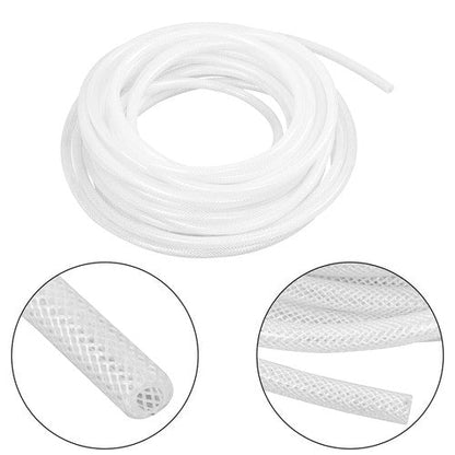 Plastic Vinyl Tubing 50 ft High Pressure Clear Braided Hose 1/4" ID × 7/16" OD