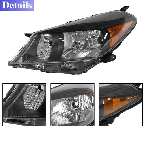 Halogen Headlights Pair for 2012-2014 for Toyota Yaris Hatchback LH RH