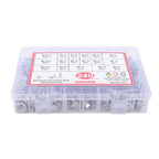 240 Pcs Flanged Stainless Steel Bolts and Nuts Kit M5, M6, M8 Metric Assortment
