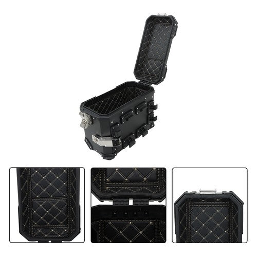 36L Motorbike Hard Side Saddlebag Box Trunk Tour with Support Racks 2×Side Case
