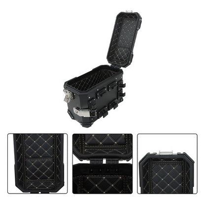 36L Motorbike Hard Side Saddlebag Box Trunk Tour with Support Racks 2×Side Case
