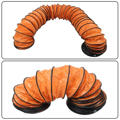 Industrial Portable Blower Steel Orange 520W 2300CFM 3300RPM 12' 32.8ft Ducting