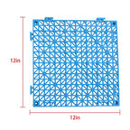 55PCS 12 x 12in Interlocking Drainage Floor Tiles Modular Interlocking Tile Blue
