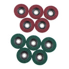 10 Pack 4-1/2 Inch Scour Flap Discs 120 and 240 Grit Grinding Sanding Discs