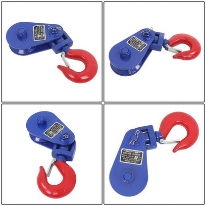 8800 Lbs Snatch Block with Swivel Shackle, 4.5" Sheave, 1/2" Wire Rope