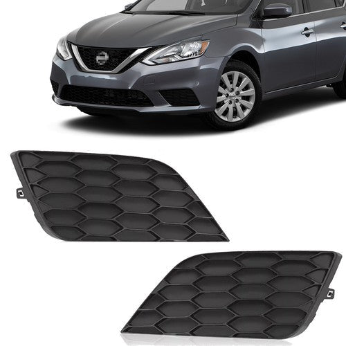 Pair Front Bumper Fog Light Cover for Nissan Sentra 2016-2019 Left Right
