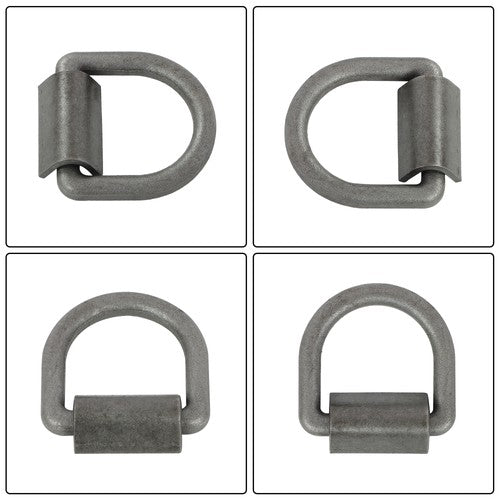 Heavy Duty 3/8" Weld-On D Rings 5000 lbs MBS 12 Pack for Trailers & ATVs
