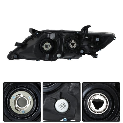 Headlights Black Fog Lights+Switch Kit For 10-11 Toyota Camry SE Left+Right Side