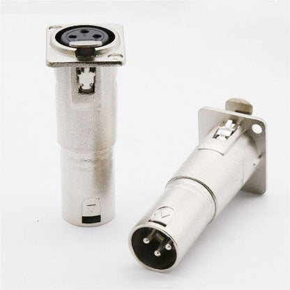 XLR Female To Male Audio Pass Thru Feed Panel Mount Connector Adapter 4 Pack