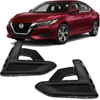 New Fits 2020-2023 Nissan Sentra S SR SV Left Right Front Bumper Fog Light Cover