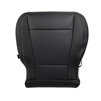 Black For Ford F150 2015-2017 Driver&Passenger Bottom And Top Seat Cover Leather