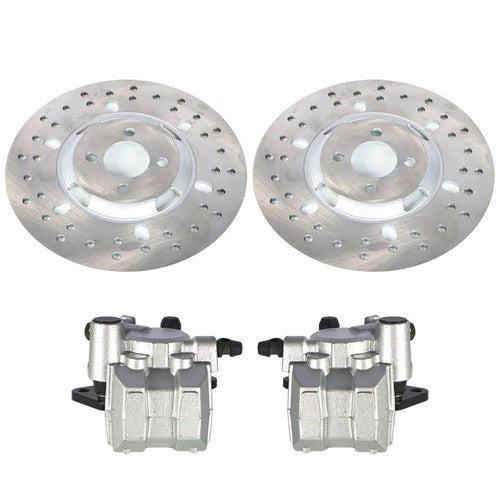 New For Yamaha Big Bear 350 400 YFM350/400 Front Brake Calipers & Disc Rotors