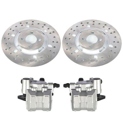 New For Yamaha Big Bear 350 400 YFM350/400 Front Brake Calipers & Disc Rotors