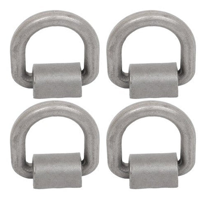 4 Pack 3/4" Heavy Duty Weld On Forged D Rings with Welding Clips, 26,500 lbs
