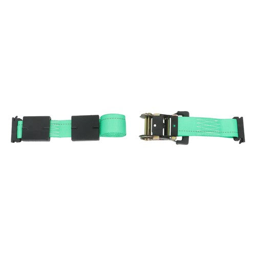 Heavy Duty E Track System 2 Ratchet Straps 4 Wheel Chocks Mounting Kit Green