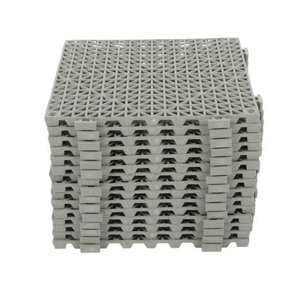 12x12Inch Interlocking Drainage Floor Tiles Modular Interlocking Tile 55Pcs Gray