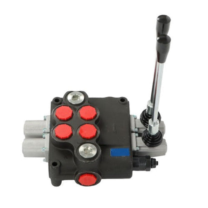 32 GPM 2 Spool 3600 PSI Hydraulic Directional Control Valve Double Acting SAE 16