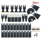 43 PCS Oscillating Saw Blades Multitool Kit for Wood/Metal/Plastics Cutting