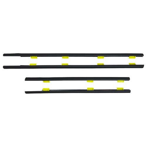 Window Weatherstrip 4PC Sweep Molded Trim Outer Black for Honda CR V 2005 EX