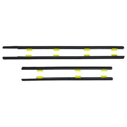 Window Weatherstrip 4PC Sweep Molded Trim Outer Black for Honda CR V 2005 EX