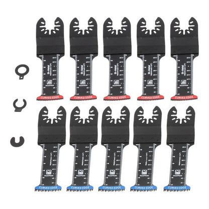 10-piece Extra Long Japanese Tooth Oscillating Saw Blades for Wood Plastic