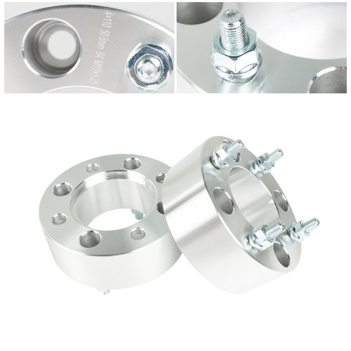Wheel Spacers For Honda Rincon 680 4x110 2" 74mm M10x1.25 Silver X4