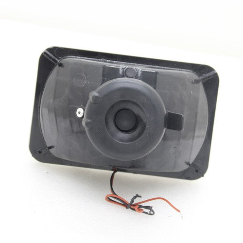 5" 4x6 Clear Lens Red LED Diamond Cut Semi Sealed Beam Projector Headlights
