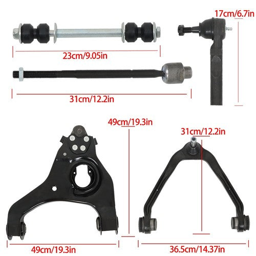 12× Front Upper Control Arm Kit For Chevy Silverado 1500 RWD 1999-2005 2006