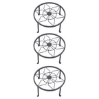 3PCS Plant Stand for Flower Pot Potted Holder Indoor Outdoor Metal 9in