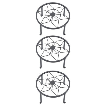 3PCS Plant Stand for Flower Pot Potted Holder Indoor Outdoor Metal 9in