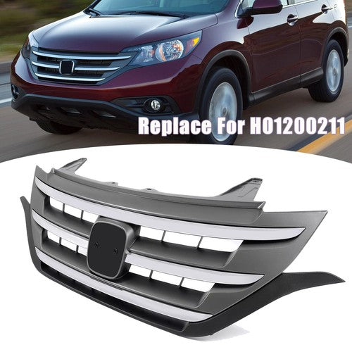 ZZ2V00502 Front Bumper Upper Grille Grill w/Chrome Trim for Honda CRV 2012-2014