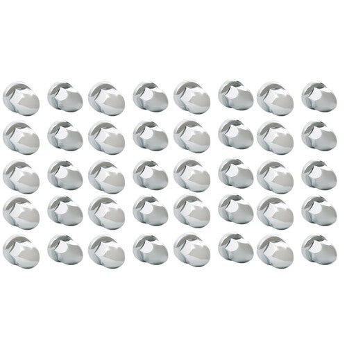 40pcs ABS Chrome 33mm Push-on Bullet Flanged Lug Nut Covers for Semi Trucks