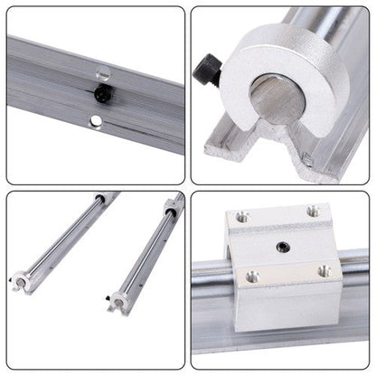 2PCS SBR16-2200mm Linear Guide Rails with 4Pcs SBR16UU Bearing Blocks