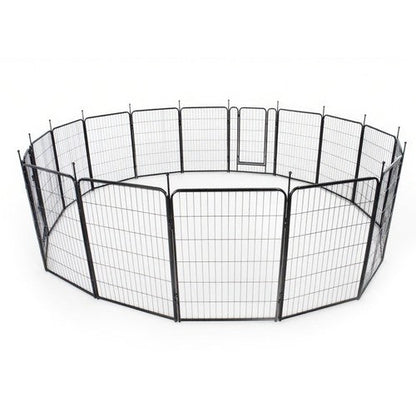 16 Panels 40 x 27 inch Dog Playpen Crate Fence Pet PlayPen Exercise Cage