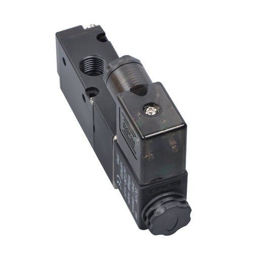 DC 12V 3-Way 2 Position 1/4"PT Pneumatic Air Control NC Solenoid Valve w/ Light