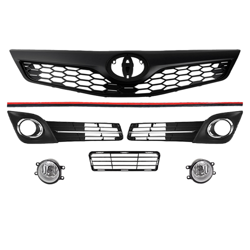 2012-2014 Toyota Camry SE Grille and Fog Light Kit 6-Piece