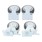 4 pieces of gray PU straight wheel polyurethane swivel wheels 2 straight wheels