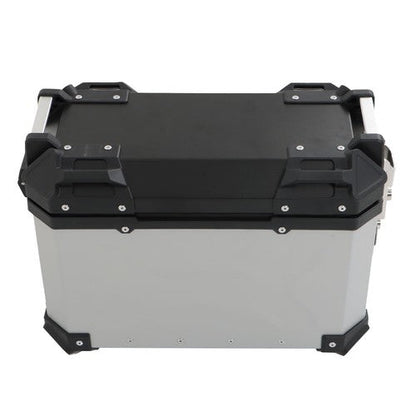 Silver 36L Motorcycle Side Case Hard Saddlebag Box Trunk Tour with Support Racks
