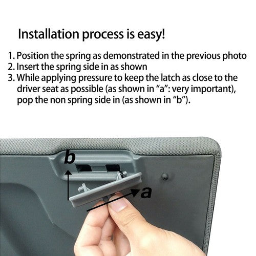 Center Console Seat Lid Latch For Ford F-150 2010-2018 Brand New Gray Plastic