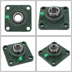 6Pcs UCF205-16 Pillow Block Flange Bearing 1" Bore Solid Base Self Aligning