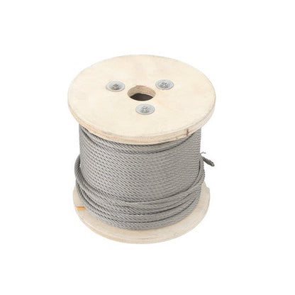 T304 3/16 Inch Stainless Steel Cable 7x19 Strands 250FT 3700 lbs Steel Wire Rope