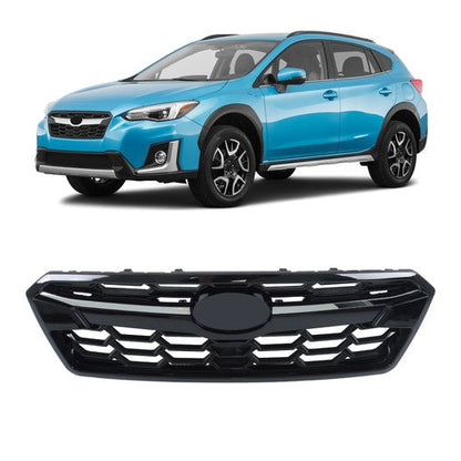 Plastic Front Upper Grille Grill w/Chrome Molding For Subaru Crosstrek 2018-2020