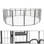 16 Panels 40 x 27 inch Dog Playpen Crate Fence Pet PlayPen Exercise Cage