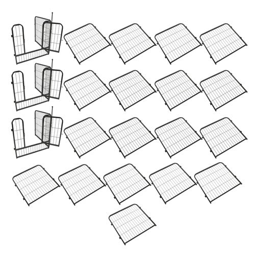 24 Panels 24x24 inch Dog Playpen Crate Fence Pet PlayPen Exercise Cage