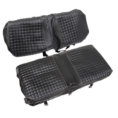 Golf Cart Diamond Seat Cover Kit For Club Car Precedent Seat Cushion Black