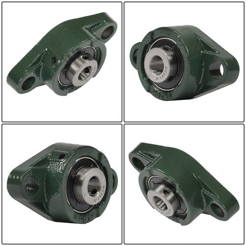 6PCS UCP201-8 Pillow Block Bearing 1/2"Bore 2 Bolt Cast Iron Base Self Alignment