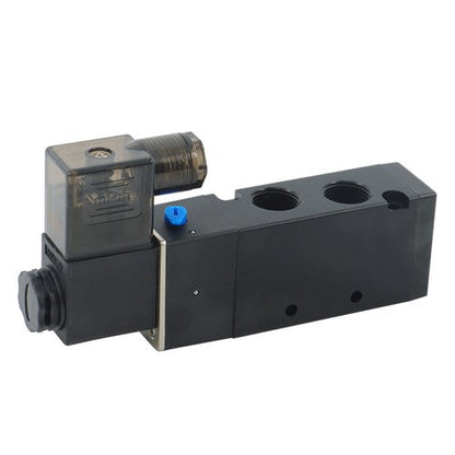 3/8'' 5 Port, 2 Position Pneumatic Solenoid Valve, 110V AC Coil, Air Return